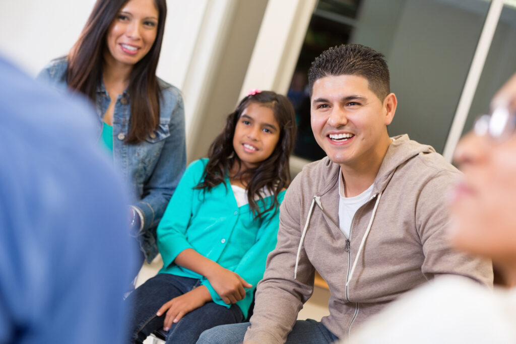 Man attends parenting classes at Alternatives